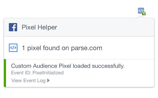 Facebook ads pixel helper extension
