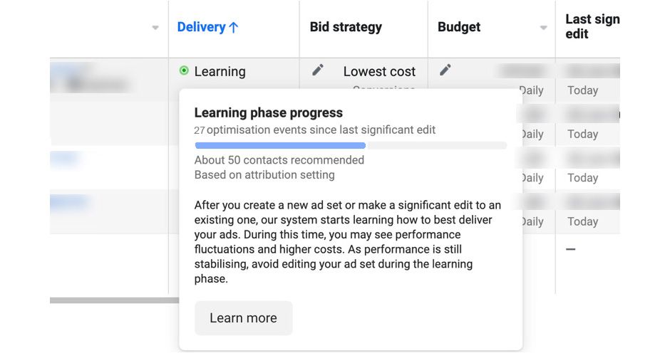 Facebook Learning Phase: Mastering facebook ads optimizations